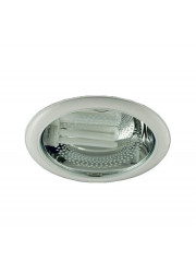 Светильник Downlight 226 03 01 круглый встраиваемый для компакт. люм. лампы 2х26Вт E27 со стеклом бел. ИТАЛМАК IT8144