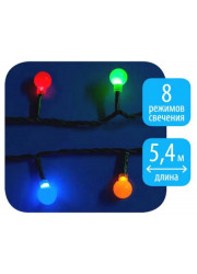 Электрогирлянда светодиодная Разноцветные шарики ULD-S0540-060/DGA MULTI IP20 COLORBALLS 60LED 5.4м Uniel 07928