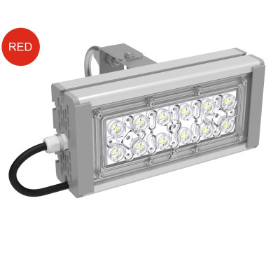 Прожектор с оптикой красный SVT-STR-M-24Вт-58-RED